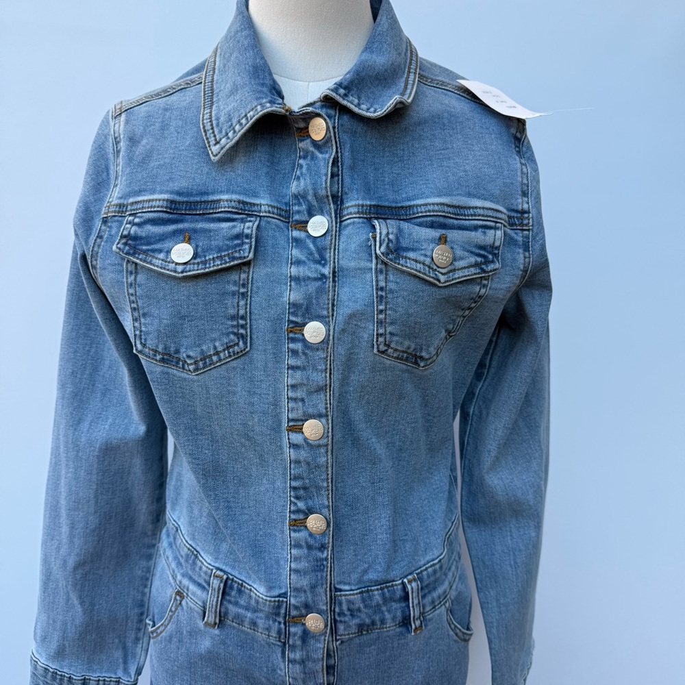 Mashed Potatoes Ruby Lou Denim Jumpsuit Blue Mid Rise Women’s Medium NWT - Picture 14 of 16